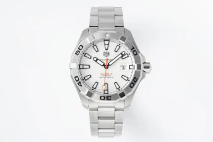 TAG Heuer Super Aquaracer Series Watch – Silver Stainless Steel, White Dial, Formal Casual Style