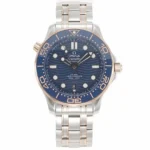 OMEGA Seamaster Planet Ocean 600m Co-Axial Master Chronometer 42mm Diver’s Watch – Blue Dial, Stainless Steel with Rose Gold Accents