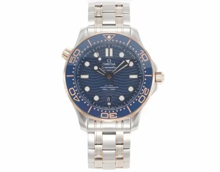 OMEGA Seamaster Planet Ocean 600m Co-Axial Master Chronometer 42mm Diver’s Watch – Blue Dial, Stainless Steel with Rose Gold Accents