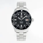 TAR Super Tag Heuer Series Watch – Silver Stainless Steel, Black Dial, Automatic Diver Style, 100m Waterproof