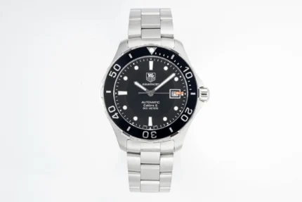 TAR Super Tag Heuer Series Watch – Silver Stainless Steel, Black Dial, Automatic Diver Style, 100m Waterproof