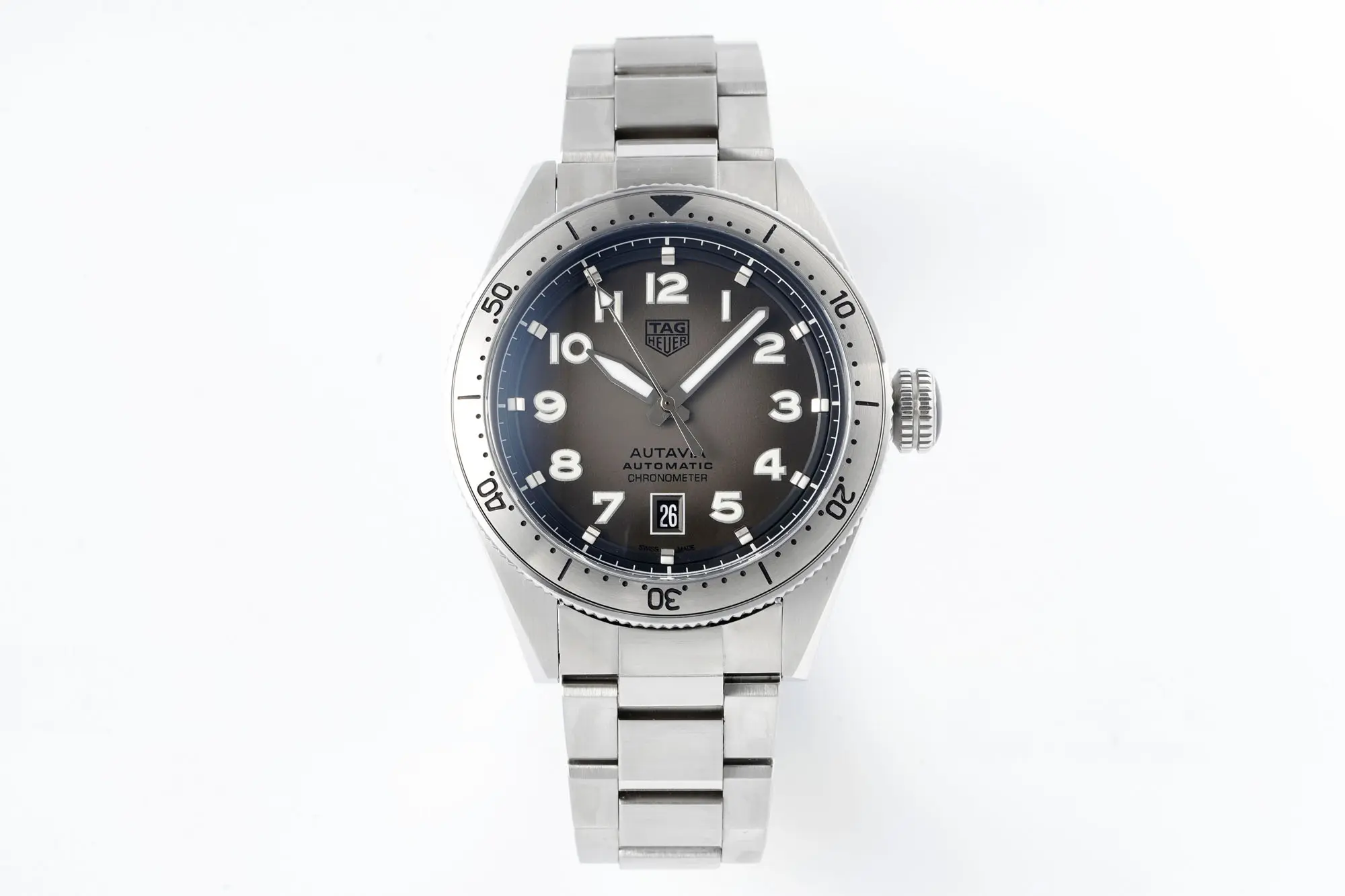 src_0-26.webp TAR Super Tag Heuer Series Watch β Silver Stainless Steel, Grey Dial, Dress & Casual Style, 100m Waterproof, SW200 Movement - Image 1
