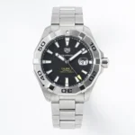 TAG Heuer Super Autavia Series Watch – Silver Stainless Steel, Black Dial, Formal & Casual Style, 100m Waterproof, SW200 Movement