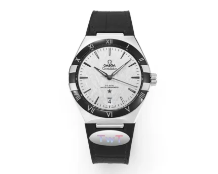 OMEGA Constellation Meteorite Watch Black Leather