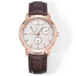Vacheron Constantin Traditionnelle 83520/000R-9909 Rose Gold Mechanical Watch with Brown Leather Strap