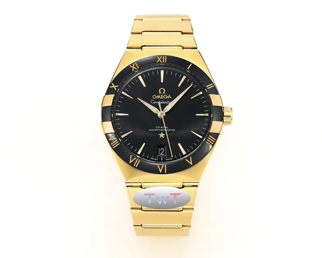 src_0-306.webp OMEGA Constellation Ceramic Bezel Gold Black - Image 1