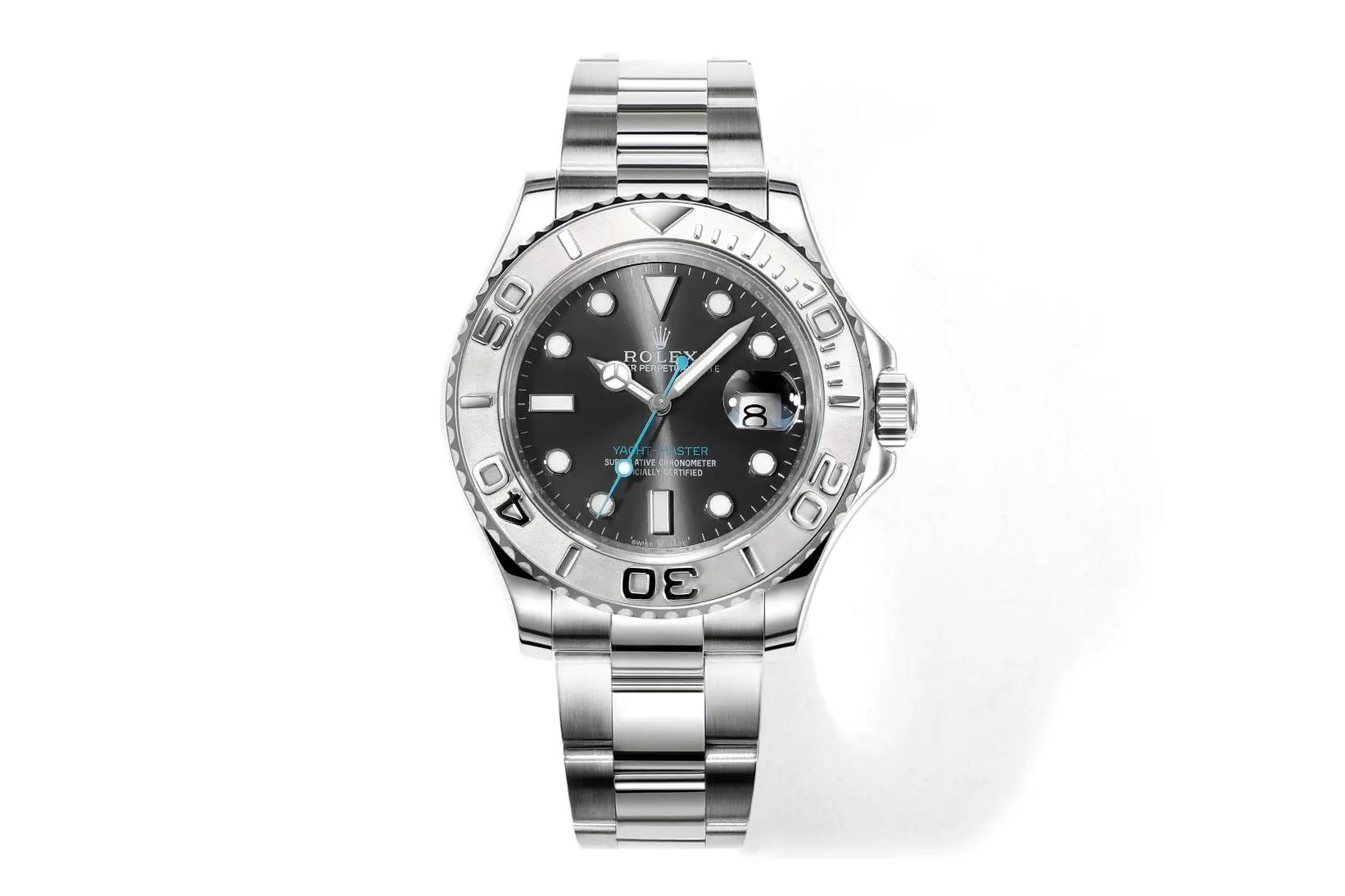 src_0-32.webp Rolex Yacht-Master 40 Stainless Steel Watch with Black Dial – Classic Elegant Design - Image 1