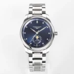 Longines Master Moonphase Watch Blue Dial Steel