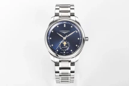Longines Master Moonphase Watch Blue Dial Steel