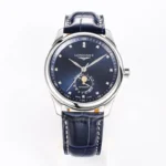 Longines Master Moonphase 40mm Blue Leather