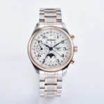 Longines Master Moonphase Chronograph Silver Two-Tone