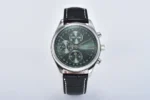 Longines Master Moonphase Chronograph Green Dial Leather Strap