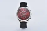 Longines Master Moonphase Chronograph Red Dial Leather