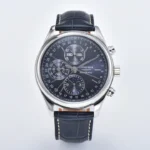 Longines Master Moonphase Chronograph Blue Dial Leather