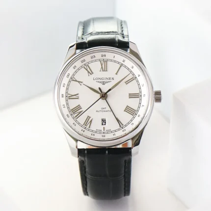 Longines Master Classic GMT Silver Leather