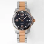 Longines Conquest Black Dial Two Tone Watch