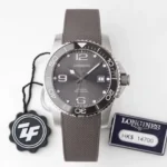 Longines Conquest Grey Dial Rubber Strap