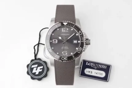 Longines Conquest Grey Dial Rubber Strap