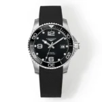 Longines Conquest Black Dial Rubber Strap (2)