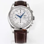 Longines Classic Chronograph Brown Leather Watch