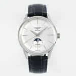 Longines Flagship Moonphase Watch Silver Black