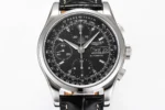 Longines Classic Record Black Leather Watch