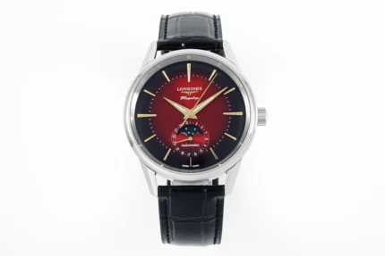Longines Flagship Moonphase Red Dial Watch