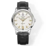 Longines Conquest Cyclops Silver Black Leather (3)