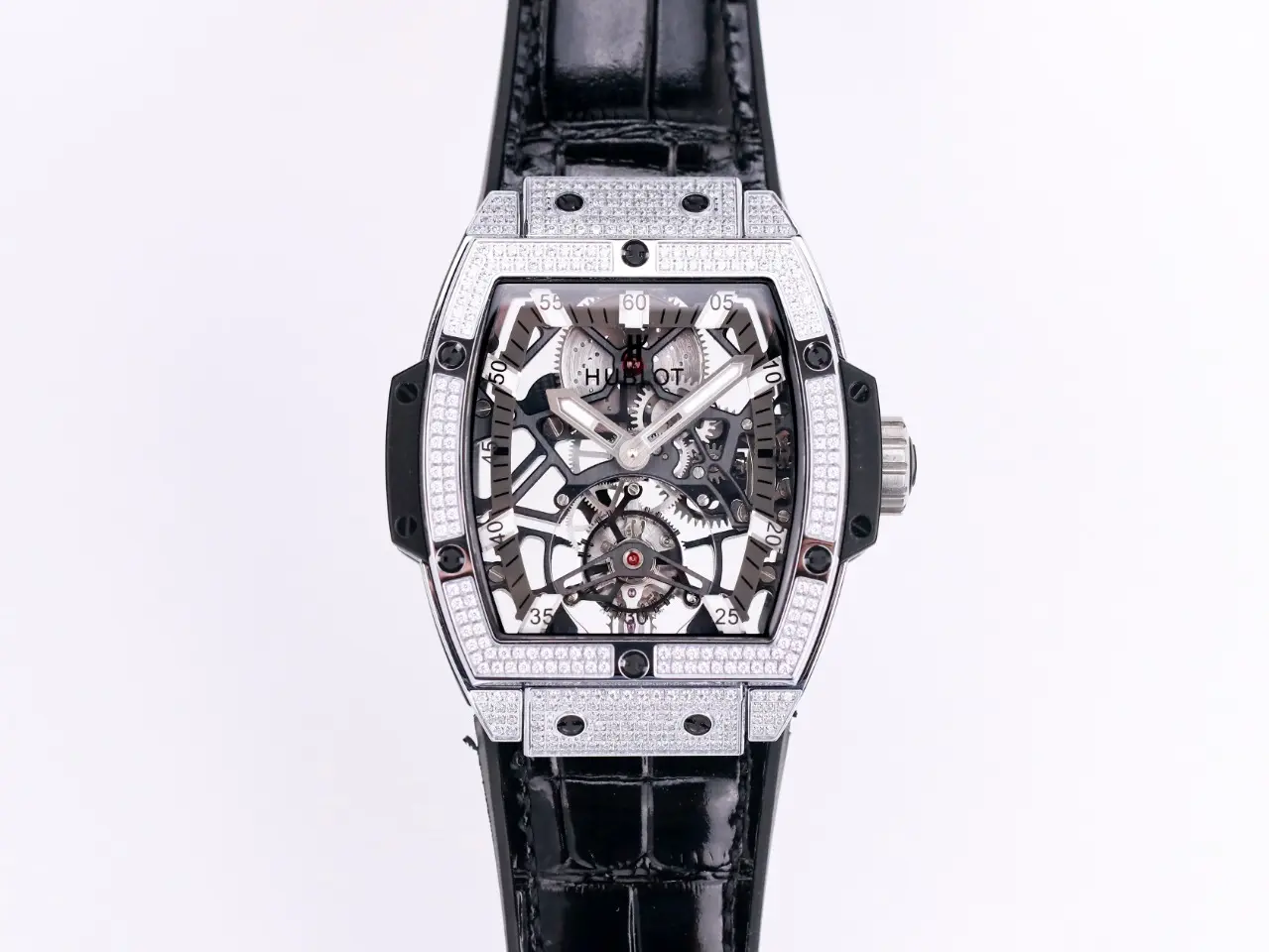 src_0-388.webp Hublot Masterpiece 906 Tourbillon Watch – Rose Gold/Platinum, Black Leather Strap - Image 1