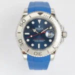 Rolex Yacht-Master 40 Blue Dial Stainless Steel Case with Blue Rubber Strap – Sporty Elegant Automatic Watch