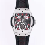 Hublot Masterpiece 906 Tourbillon Watch – Rose Gold/Platinum, Black and Red Leather Strap, Manual Wind Movement