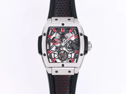 Hublot Masterpiece 906 Tourbillon Watch – Rose Gold/Platinum, Black and Red Leather Strap, Manual Wind Movement