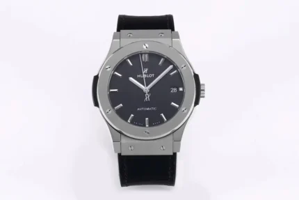 Hublot Classic Fusion Watch – Polished Brushed Titanium, Black Dial, 45MM Case