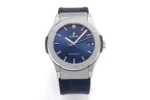 Hublot Classic Fusion WWF Replica Watch – Titanium, Blue Dial, 45MM Automatic