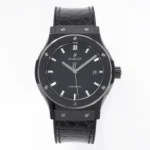 Hublot Classic Fusion Black Ceramic Watch with Alligator Strap – 42mm, Automatic Movement