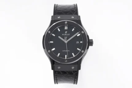 Hublot Classic Fusion Black Ceramic Watch with Alligator Strap – 42mm, Automatic Movement