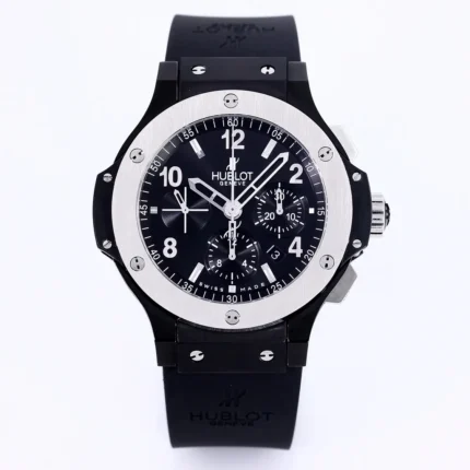 Hublot Big Bang 44mm Black Ceramic Chronograph Watch with Rubber Strap (2)