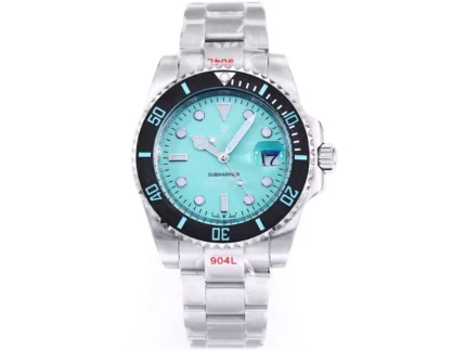 Rolex Submariner PARAKEET Custom Watch – Gradient Green Dial, Carbon Fiber Bezel, Stainless Steel