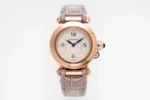 Cartier Pasha de Cartier Ladies Watch Rose Gold Leather Strap