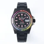 Rolex Submariner – Black Dial with Pink Markers, 40mm Case, Custom Bezel