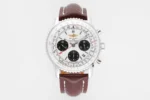 Breitling Navitimer B01 Panda Dial Brown Leather
