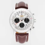 Breitling Navitimer B01 Panda Dial Brown Leather