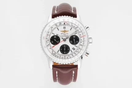Breitling Navitimer B01 Panda Dial Brown Leather