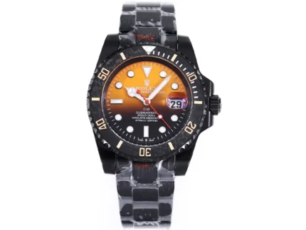 Rolex Submariner PARAKEET – Custom Gradient Green Dial, Black Carbon Fiber Bezel, 904L Steel Watch