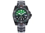 Rolex Submariner PARAKEET – Custom Black Carbon Fiber Bezel, Gradient Green Dial, 904L Steel