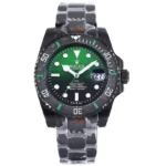 Rolex Submariner PARAKEET – Custom Black Carbon Fiber Bezel, Gradient Green Dial, 904L Steel