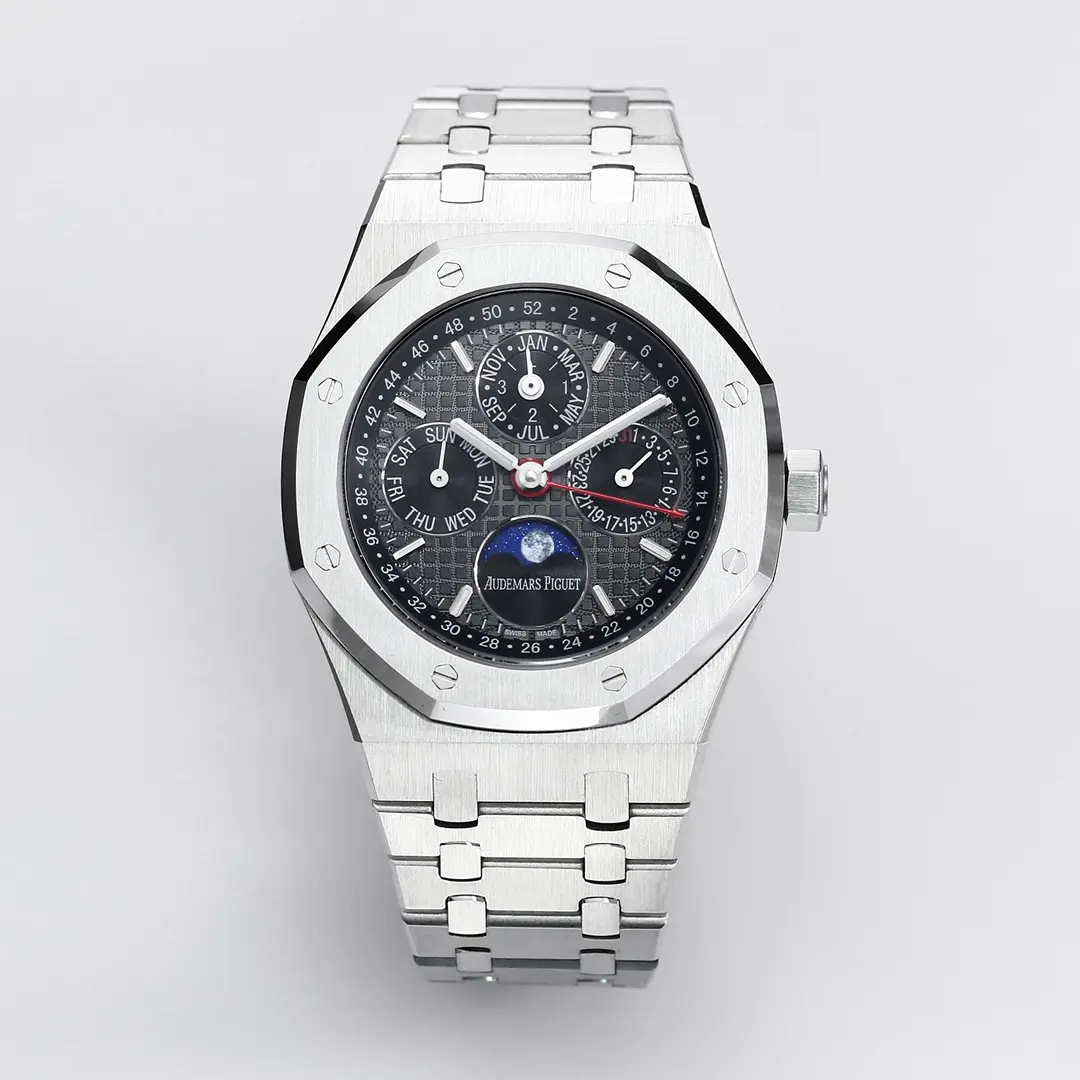 src_0-556.webp Audemars Piguet Royal Oak Perpetual Calendar Blue Dial Stainless Steel Watch - Image 1