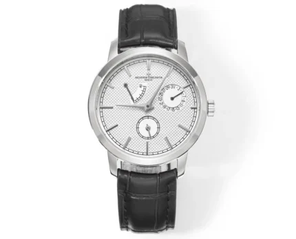 Vacheron Constantin Traditionnelle 83520/000R-9909 Mechanical Watch – Silver Dial, Black Leather Strap, Multi-Function Automatic Watch