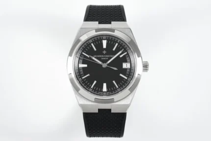 Vacheron Constantin Overseas Automatic Watch – Black Dial, Stainless Steel Case, Rubber Strap with Interchangeable System