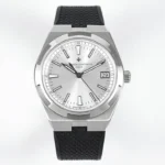 Vacheron Constantin Overseas Automatic Watch – Silver Dial, Black Rubber Strap, 41mm Stainless Steel Case